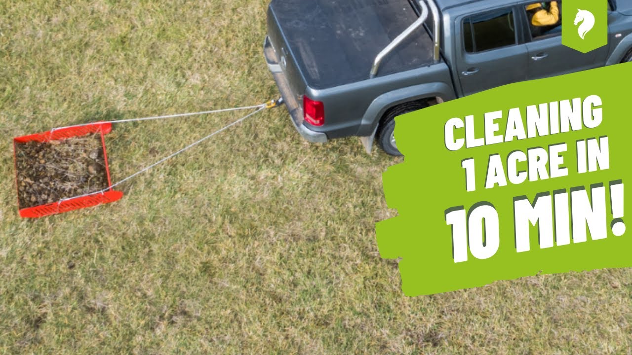 Paddock Blade Picking Up Manure With A Ride On Mower Quick