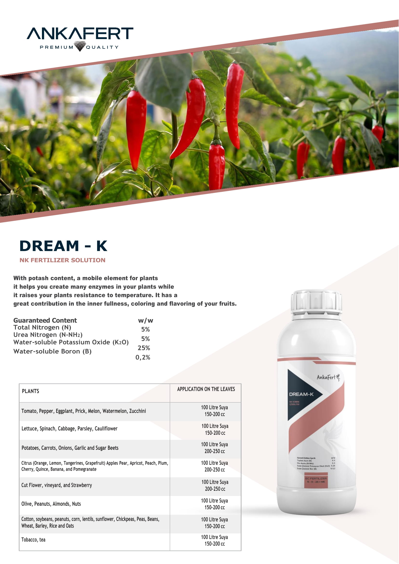 DREAMK 31010099 CHEMICAL LIQUID FERTILIZER By ANKAFERT